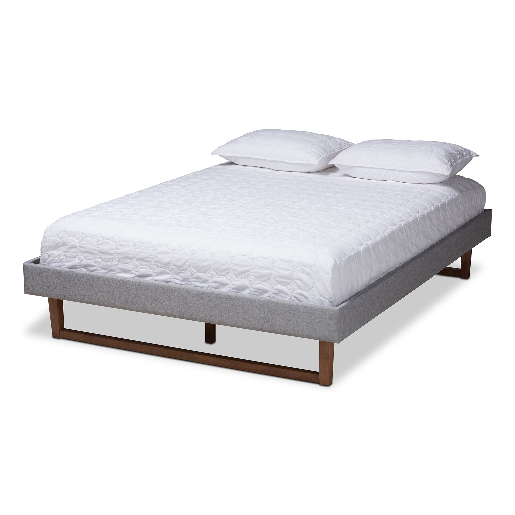 mid century bed frame king
