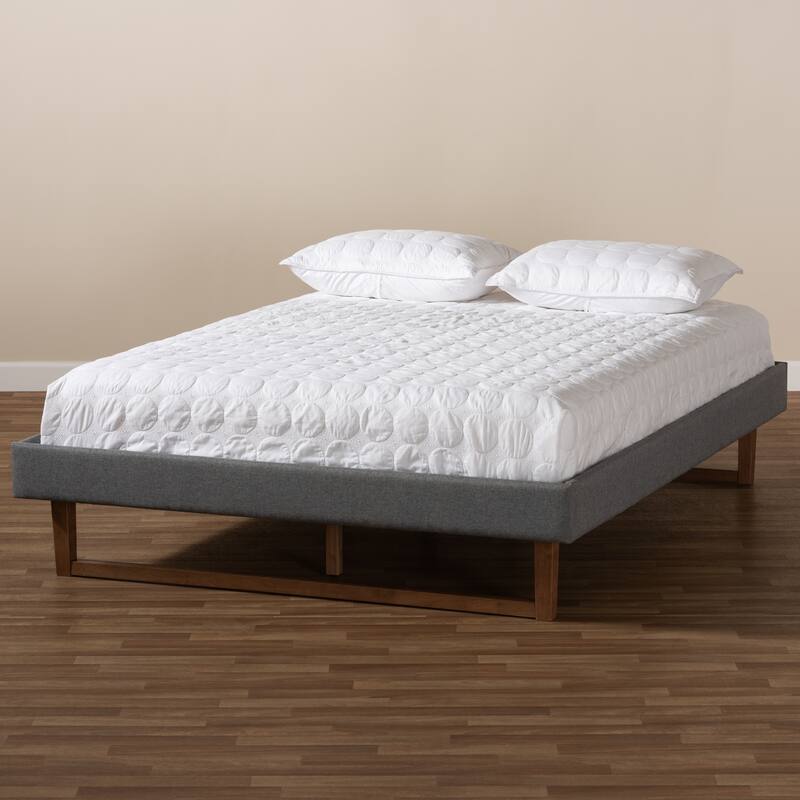 Carson Carrington Ulva Fabric Mid-century Platform Bed Frame