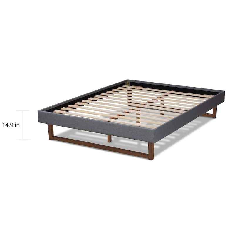 Carson Carrington Ulva Fabric Mid-century Platform Bed Frame