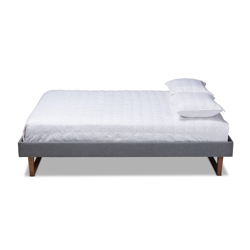Carson Carrington Ulva Fabric Mid-century Platform Bed Frame - Dark Gray - Queen