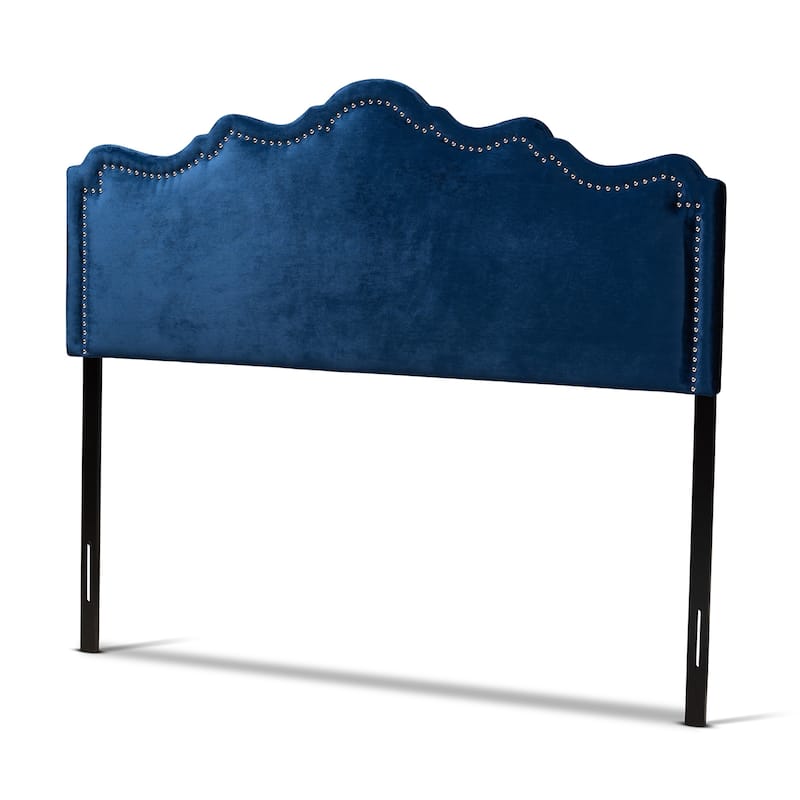 Contemporary Fabric Headboard - Navy - Full