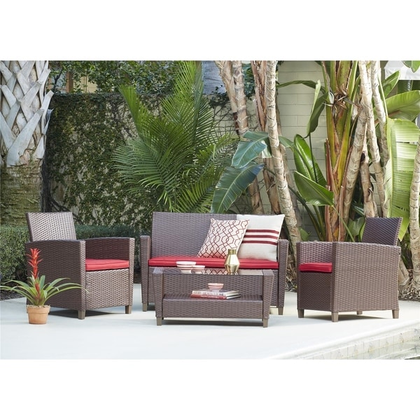 Deep seating discount patio conversation sets