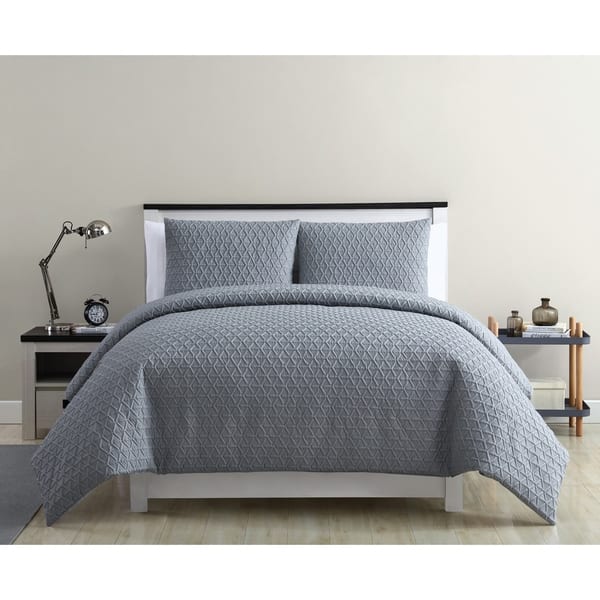 Shop Porch Den Kettering Textured Duvet Cover Set On Sale