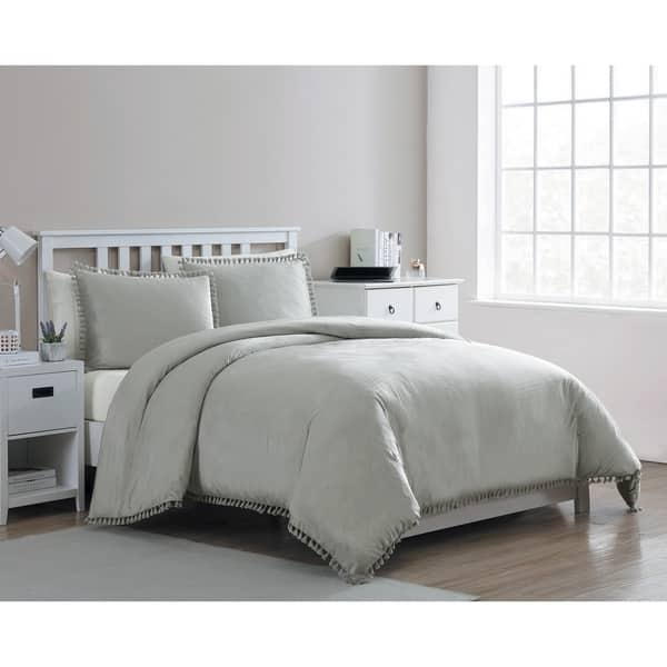 Shop Porch Den Kenton Velvet Tassel Duvet Cover Set On Sale