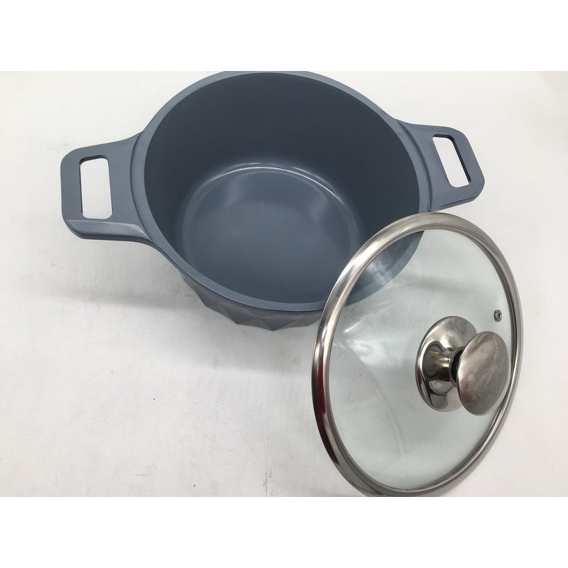 4.5 QT Cast Aluminum Diamond Cut Casserole Shallow Pot - Imperial