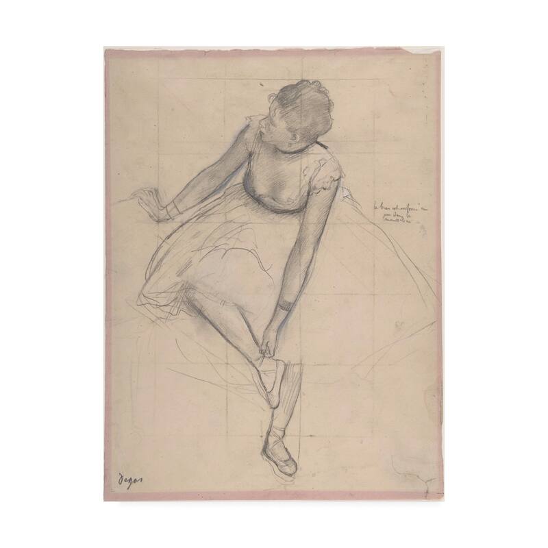 Edgar Degas 'Dancer Adjusting Her Slipper, 1873' Canvas Art