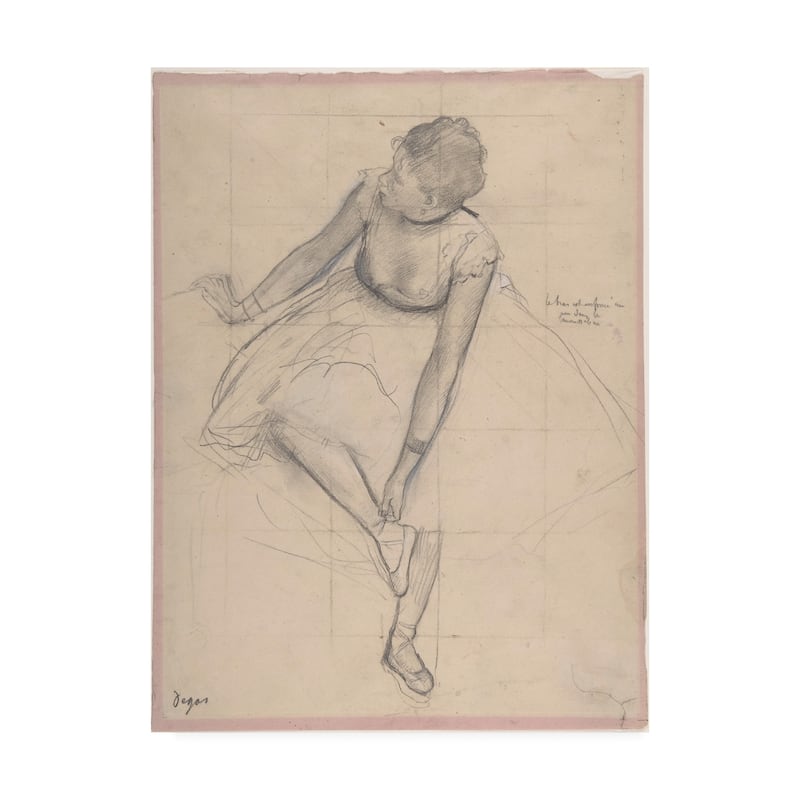 Edgar Degas 'Dancer Adjusting Her Slipper, 1873' Canvas Art