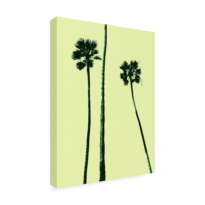 Erik Asl 'Palm Trees 2000 (Cyan)' Canvas Art - Bed Bath & Beyond - 28030052