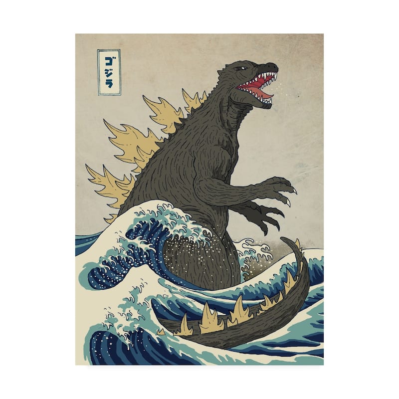 Michael Buxto 'The Great Monster off Kanagawa' Canvas Art - Bed Bath ...