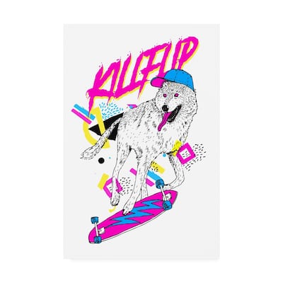 Robert Farka 'Kickflip Wolf' Canvas Art