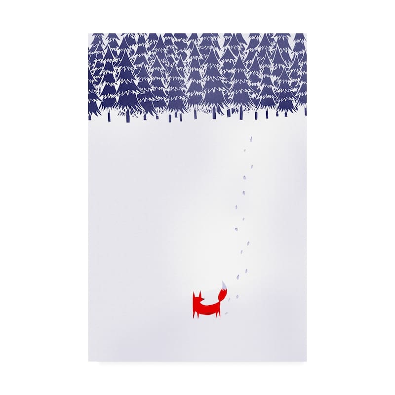 Robert Farka 'Alone In The Forest Fox' Canvas Art - 30x47