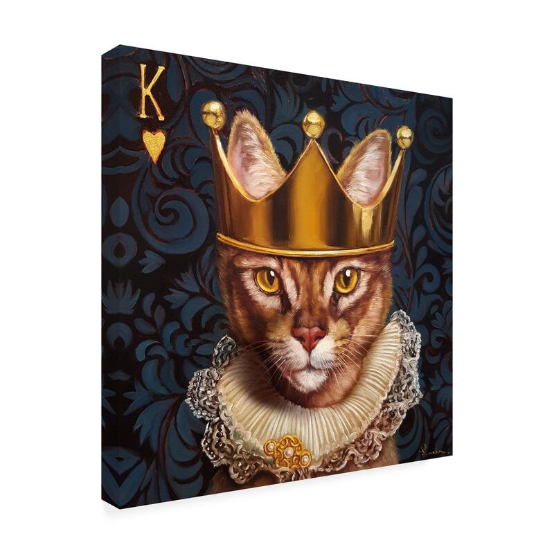 Lucia Hefferna 'King of Hearts Cat' Canvas Art
