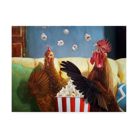 Porch & Den Lucia Hefferna 'Popcorn Chickens' Canvas Art