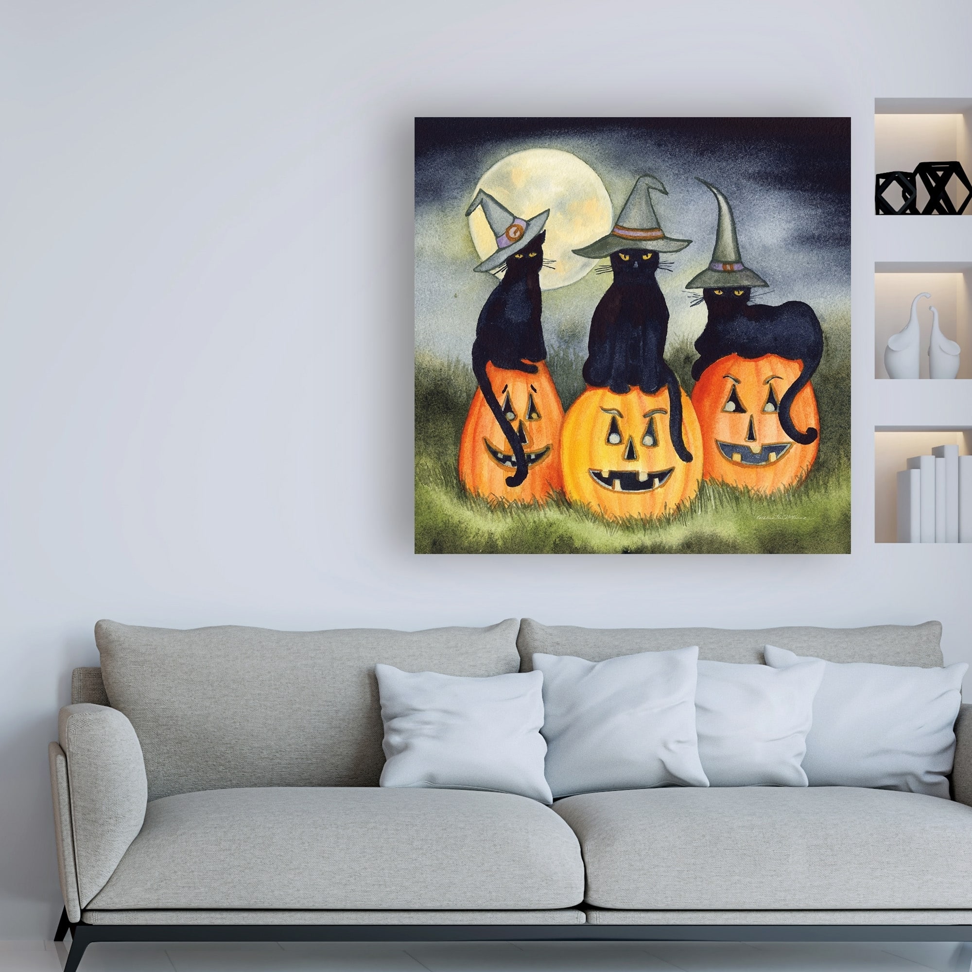 Kathleen Parr McKenna 'Haunting Halloween Night II No Border' Canvas ...