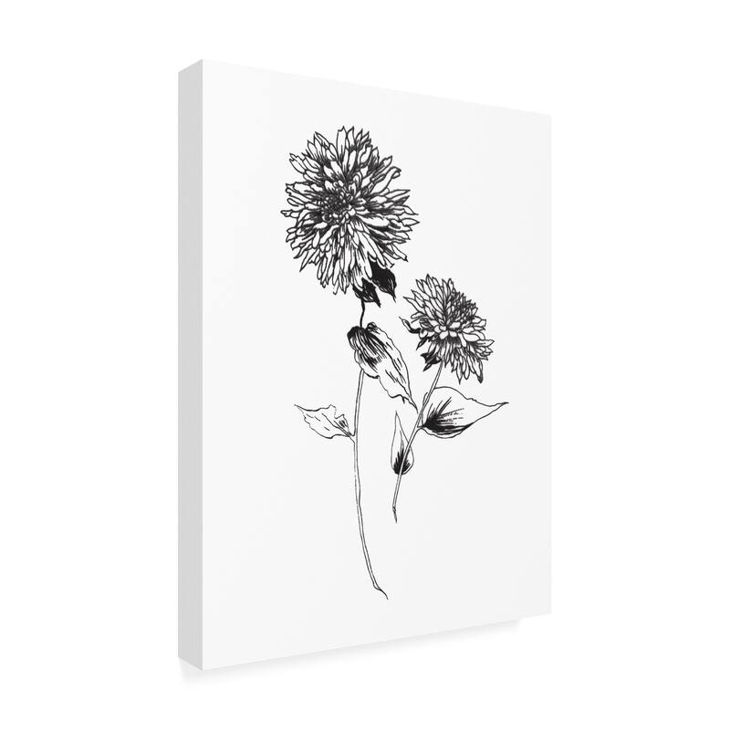 Wild Apple Portfolio 'Sketchbook Flowers on White IV' Canvas Art