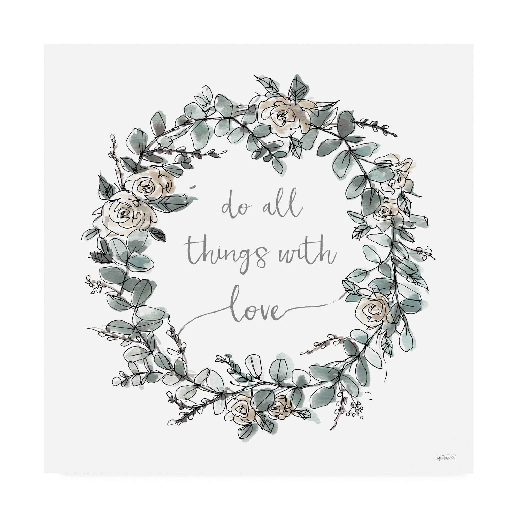 Anne Tavoletti 'Modern Farmhouse VI on White' Canvas Art Bed Bath