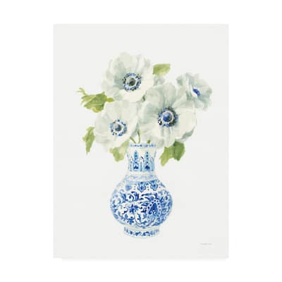 Danhui Nai 'Floral Chinoiserie White I' Canvas Art