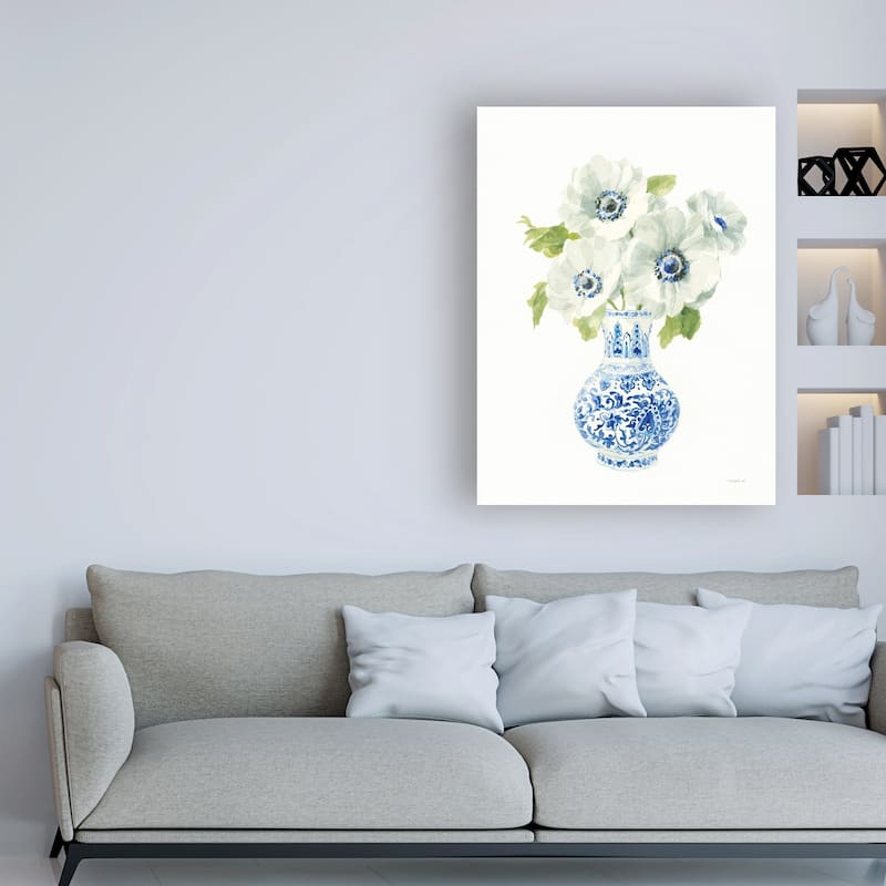 Danhui Nai 'Floral Chinoiserie White I' Canvas Art