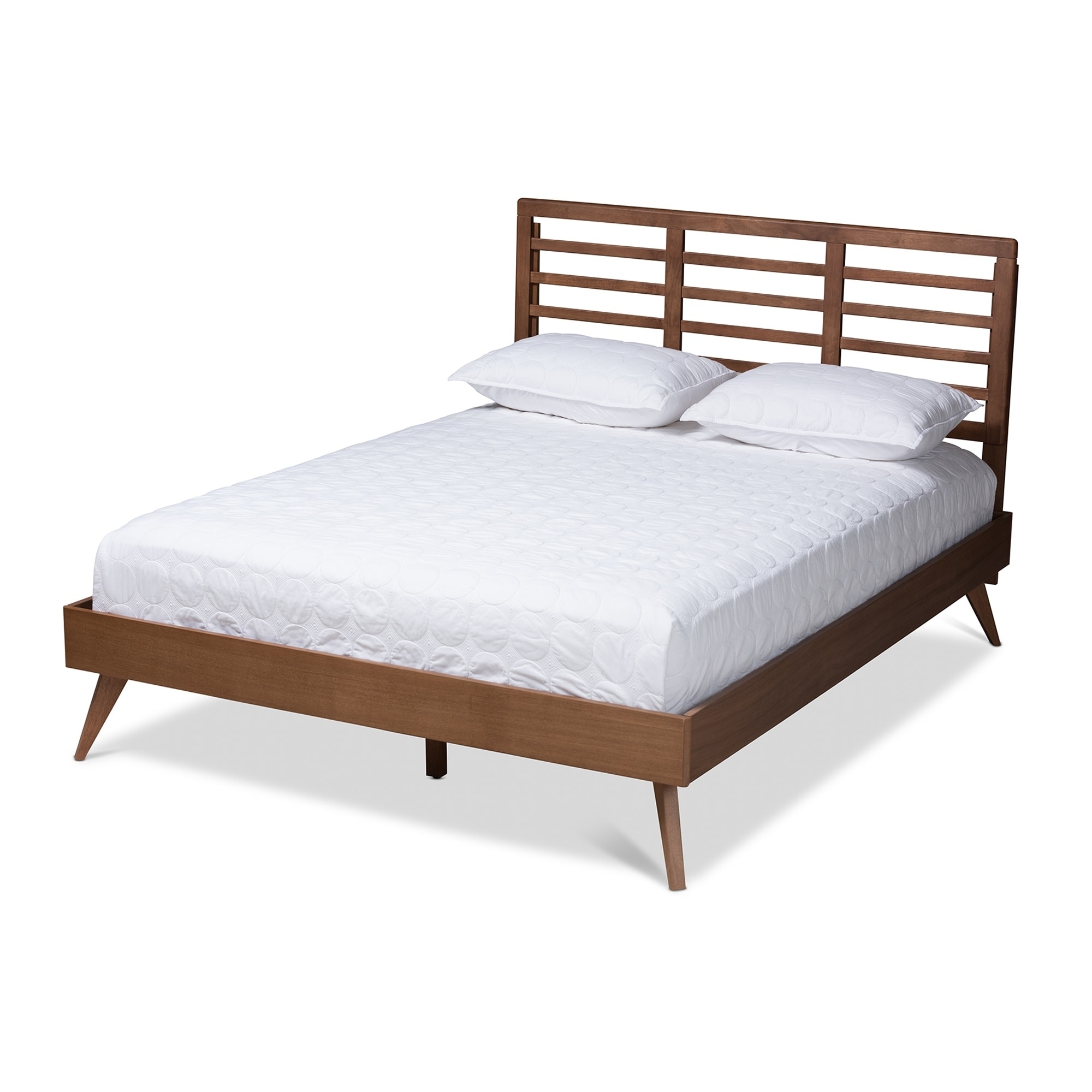 Carson Carrington Hjulsta Mid century Modern Wood Platform Bed