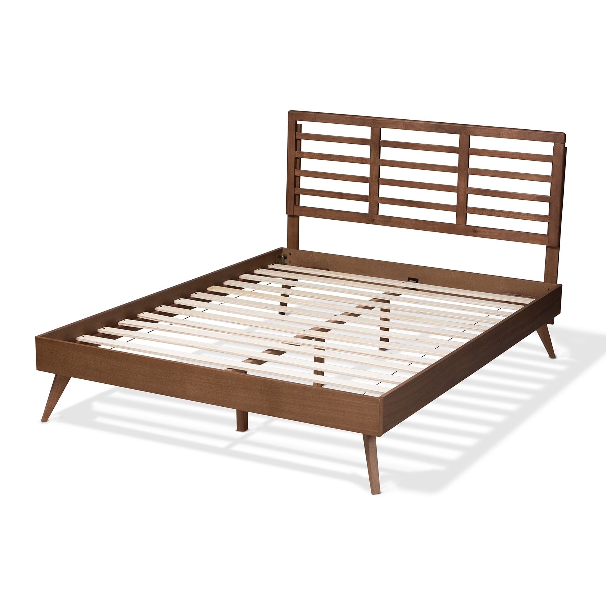 Carson Carrington Hjulsta Mid century Modern Wood Platform Bed