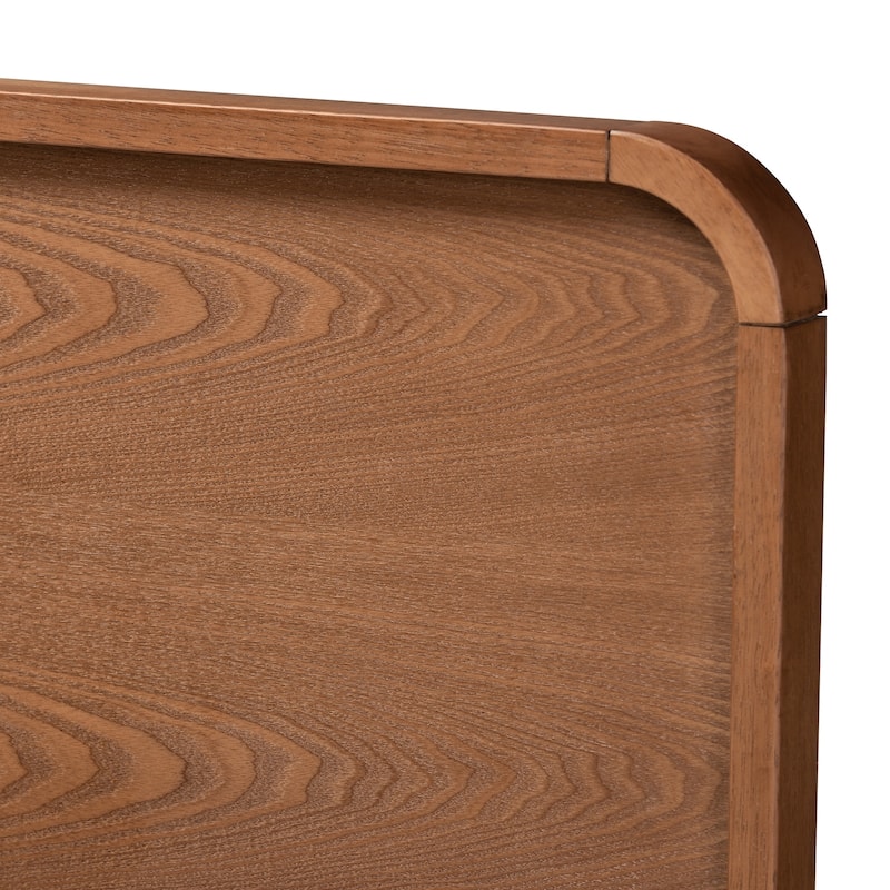 Carson Carrington Ulvsta Walnut Wood Mid-century Platform Bed