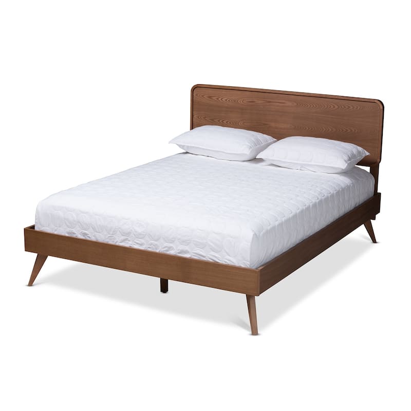 Carson Carrington Ulvsta Walnut Wood Mid-century Platform Bed - Full