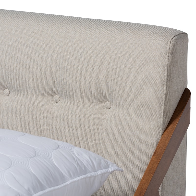 Carson Carrington Ulvsta Mid-century Fabric Platform Bed