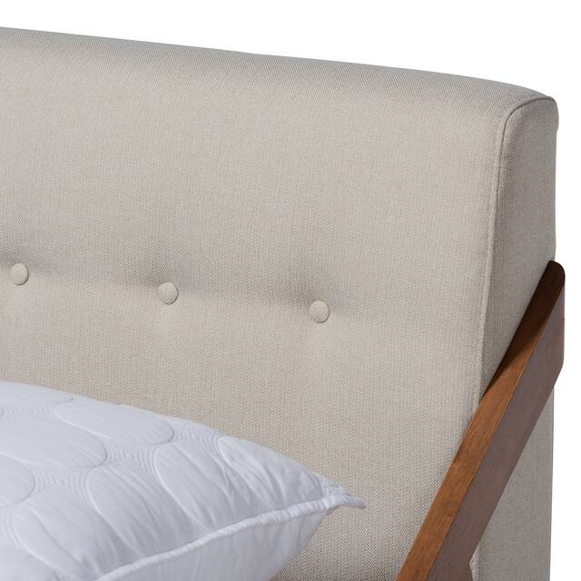 Carson Carrington Ulvsta Mid-century Fabric Platform Bed