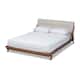 Carson Carrington Ulvsta Mid-century Fabric Platform Bed - Beige - Full