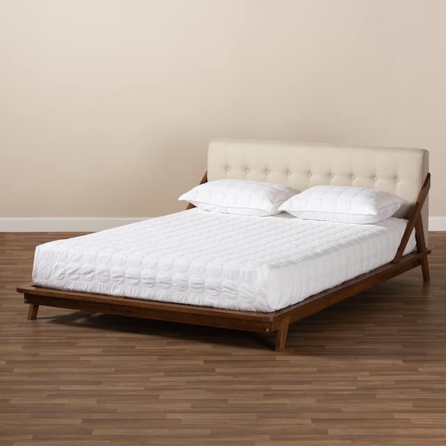 Carson Carrington Ulvsta Mid-century Fabric Platform Bed