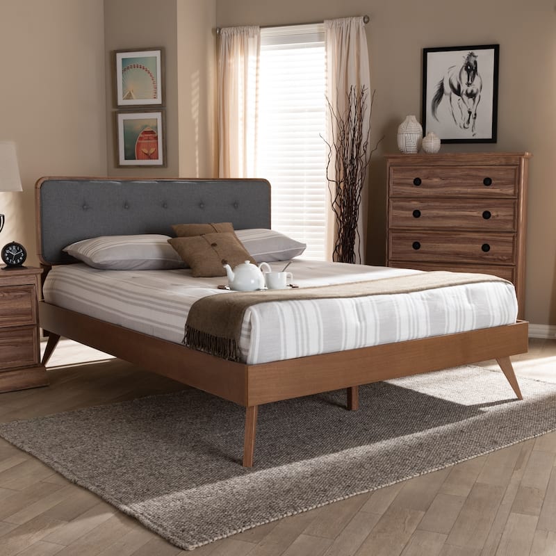 Carson Carrington Ulas Mid-century Fabric Platform Bed