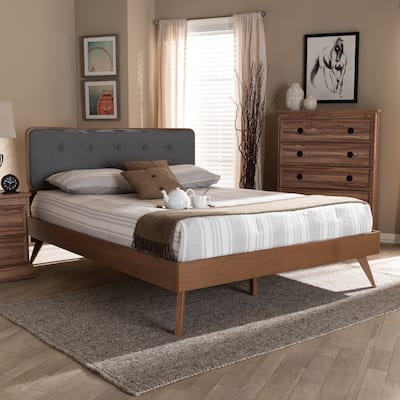 Carson Carrington Ulas Mid-century Fabric Platform Bed