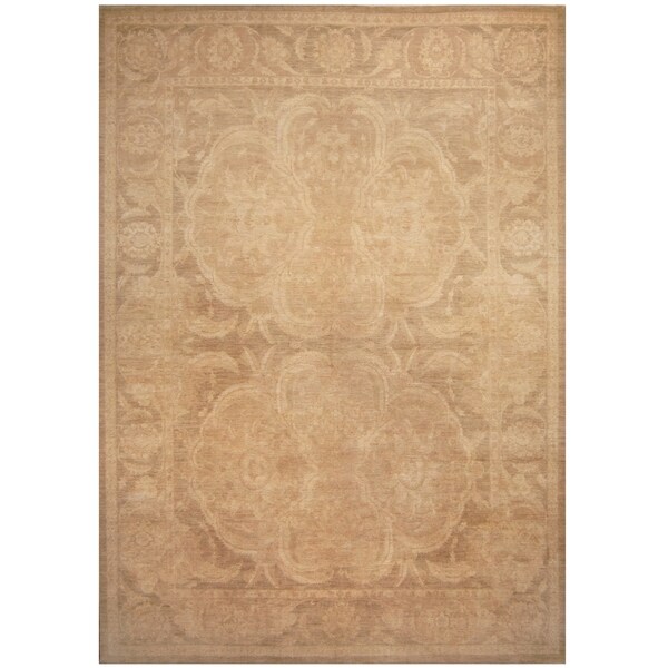 Handmade One-of-a-Kind Vegetable Dye William Morris Wool Rug (Afghanistan) - 9'10 x 14'