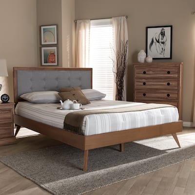 Carson Carrington Ulas Mid-century Fabric Platform Bed