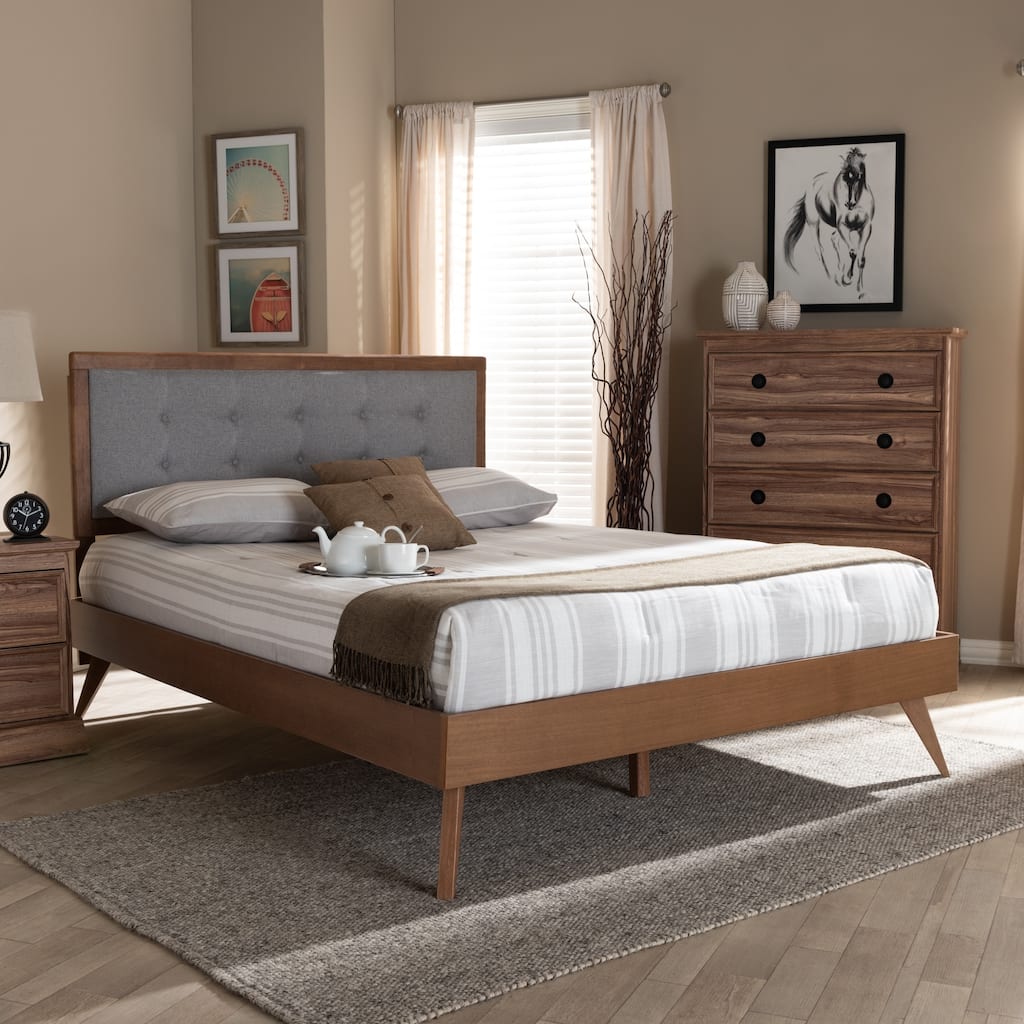 Carson Carrington Ulas Mid-century Fabric Platform Bed