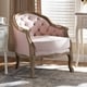 preview thumbnail 1 of 6, Copper Grove Berehove Pink Velvet Armchair
