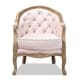 preview thumbnail 3 of 6, Copper Grove Berehove Pink Velvet Armchair