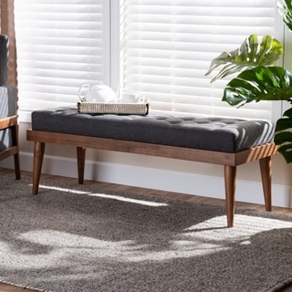 Carson Carrington Hjeltevad Mid-century Fabric Bench