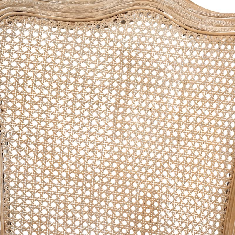 Copper Grove Znamianka Velvet Chair with Geometric Cut-out Wicker Back and Padded Armrests