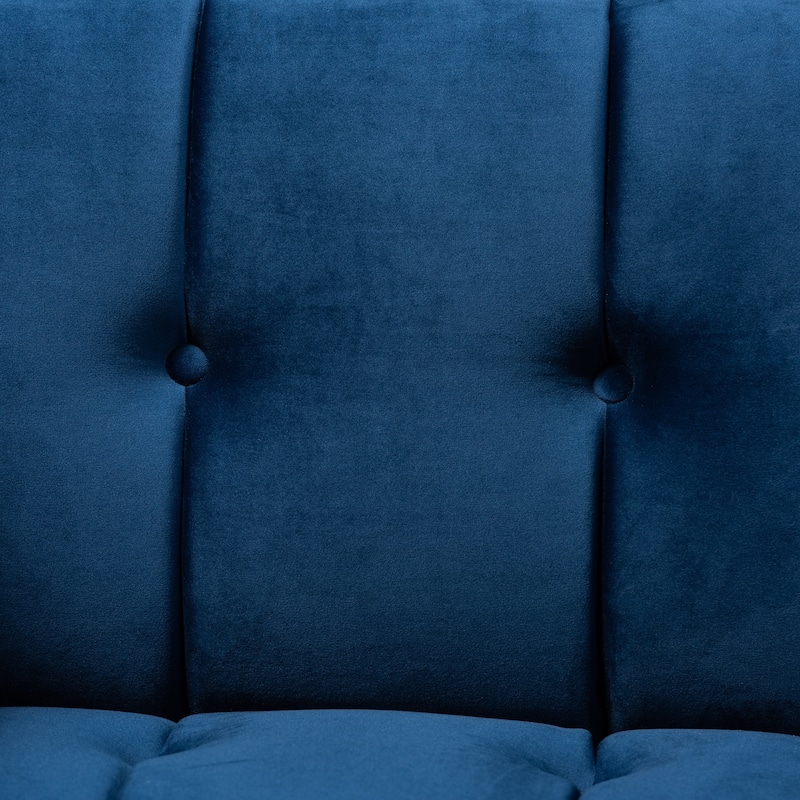 Glam Velvet Fabric Armchair with Gold-Tone Frame