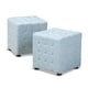 preview thumbnail 17 of 18, Contemporary Fabric 2-Piece Ottoman Set Light Blue