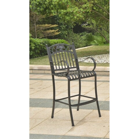 International Caravan Segovia Iron Bar-Height Barstool (Set of 2)