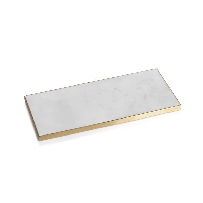Mannara 15-Inch Long Marble Vanity Tray