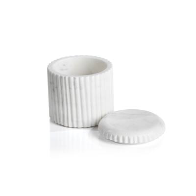 Mannara 4" Tall Marble Lidded Container