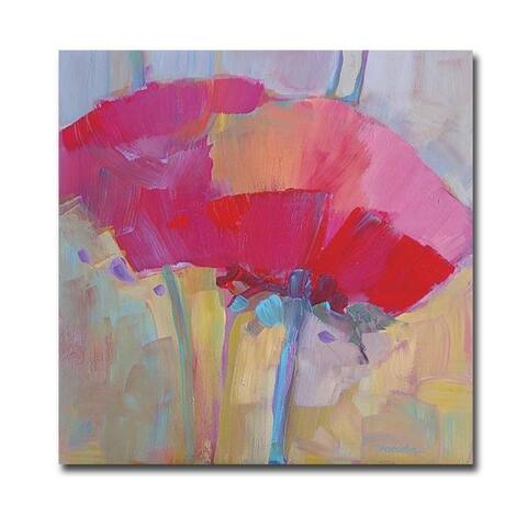 Artistic Home Gallery Claudia McCabe 'Red Flowers' Gallery-wrapped Canvas Giclee Art