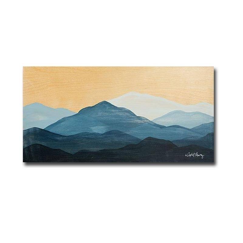 Blue Ridge Mountain Range II by April Chavez Gallery Wrapped Canvas Giclee Art (18 in x 36 in)