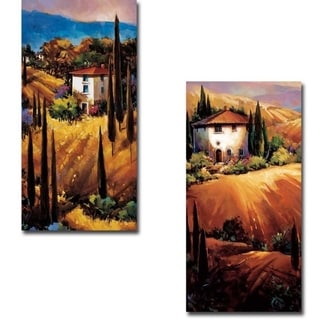 Nancy O'Toole 'Hills of Tuscany' and 'Golden Tuscany' Canvas Giclee Art ...