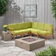 Option Teak + Green Cushion + Light Gray