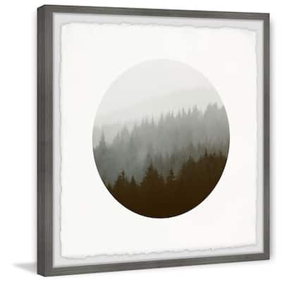 'Fog Forest' Framed Painting Print - Multi-Color