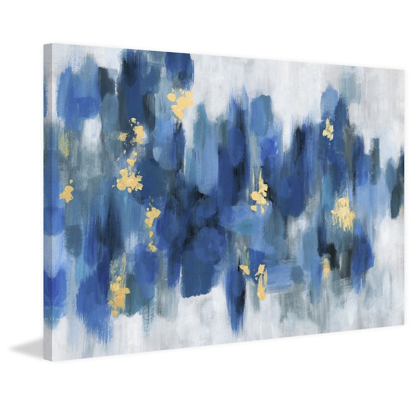 'Blue Floral' Painting Print on Wrapped Canvas - Multi-Color